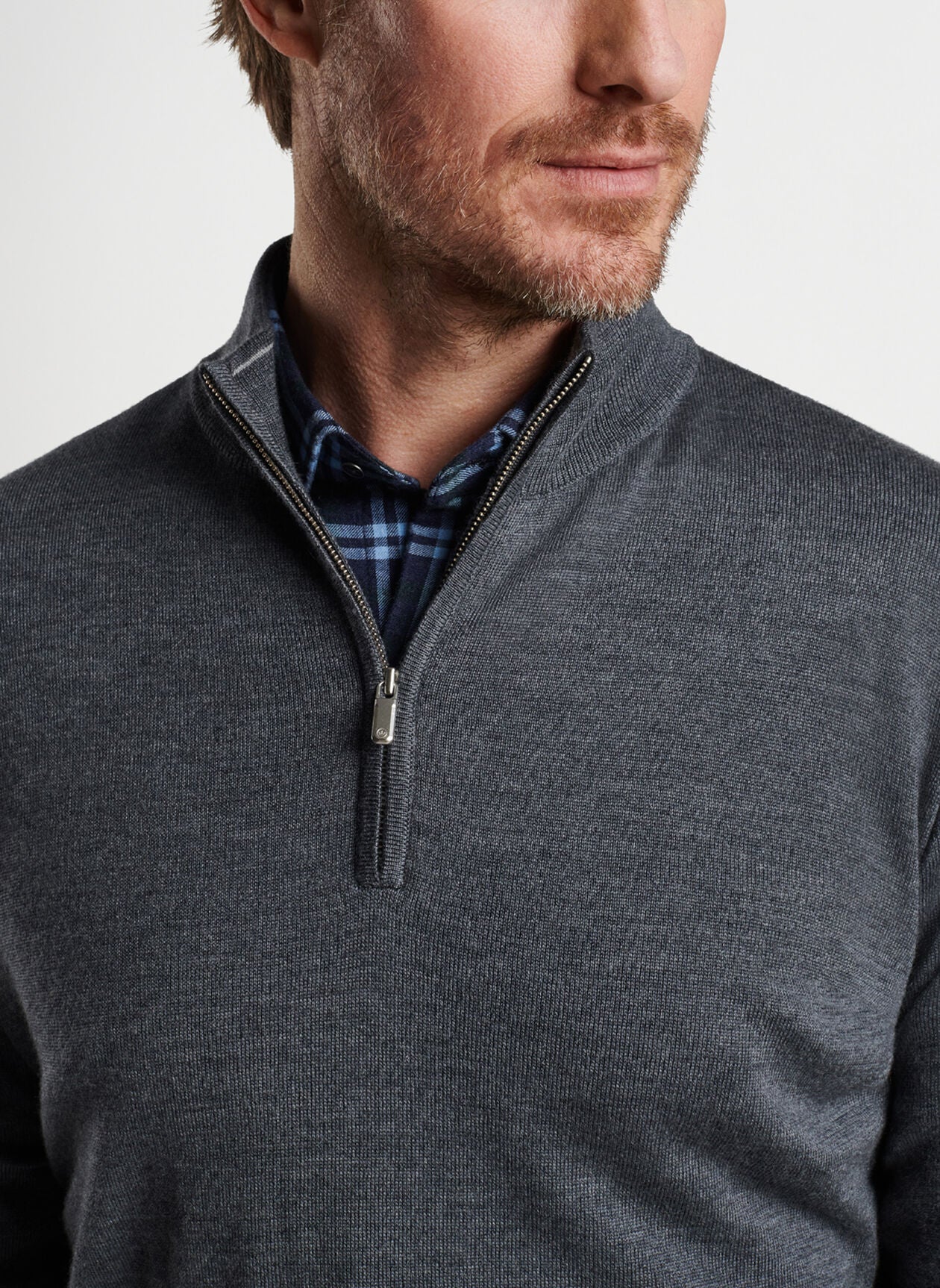 Peter Millar Autumn Crest 1/4 Zip - Charcoal