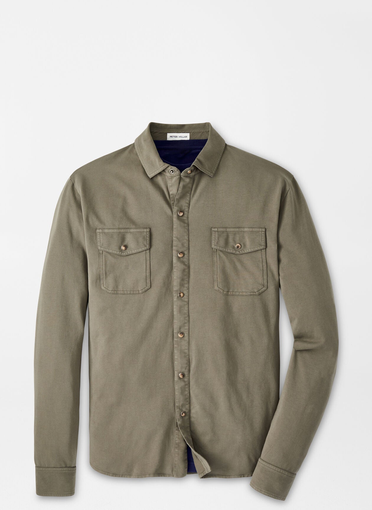 Peter Millar Lava Wash Snap Front Shirt - Juniper