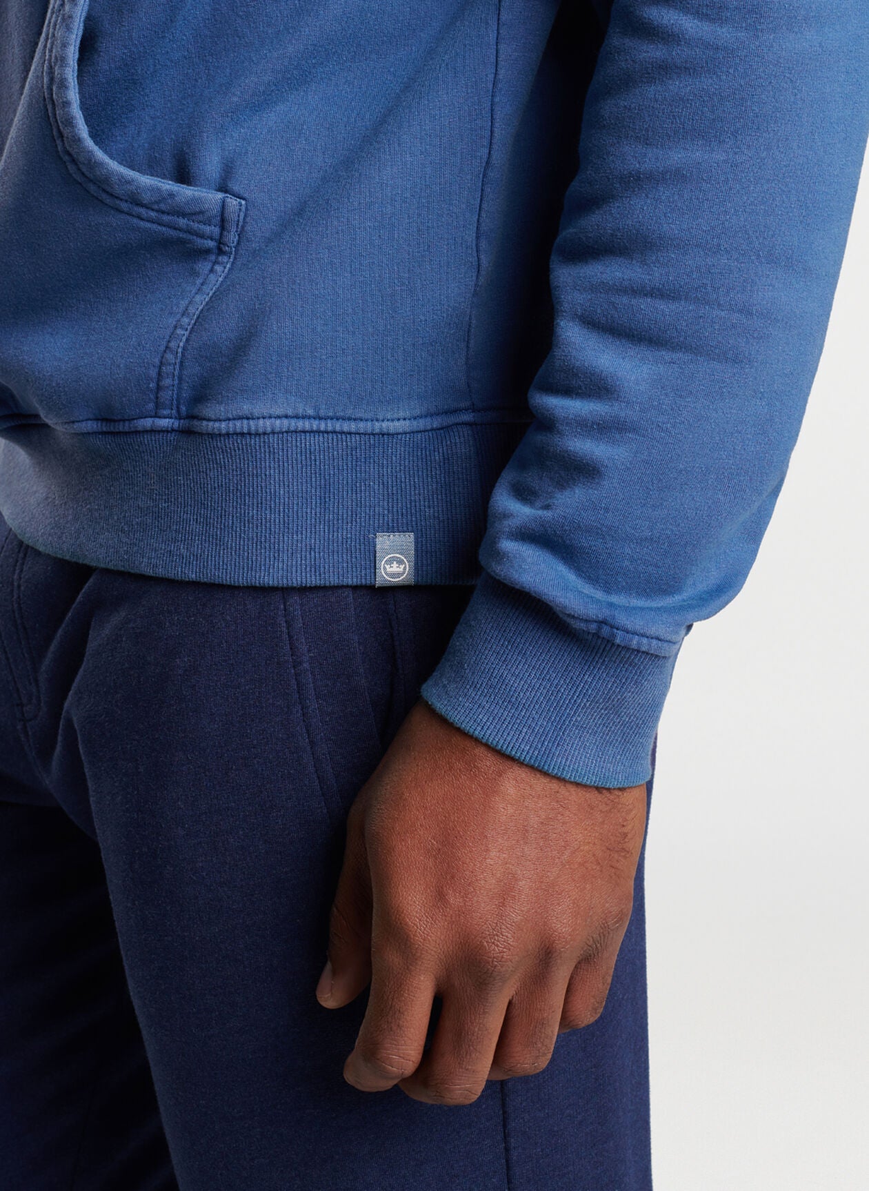 Peter Millar Lava Wash Garment Dyed Hoodie - Ocean Blue