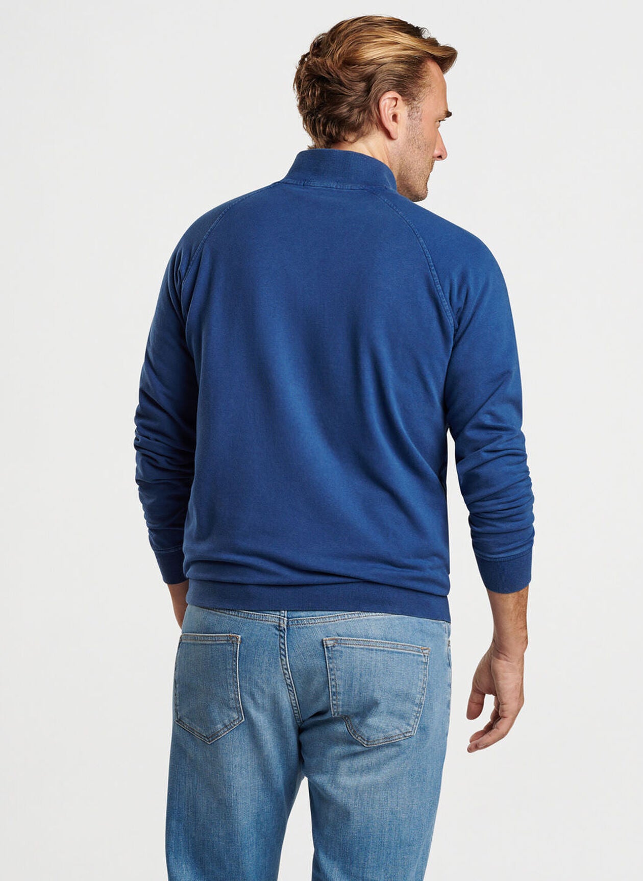 Peter Millar Lava Wash 1/4 Zip - Washed Navy