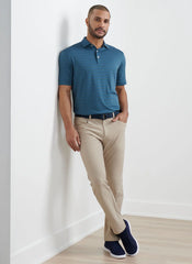 Peter Millar Brevard Performance Flannel Five Pocket Pant - Khaki