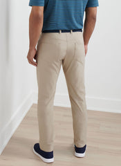Peter Millar Brevard Performance Flannel Five Pocket Pant - Khaki