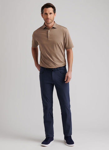 Peter Millar Brevard Performance Flannel Five Pocket Pant - Navy