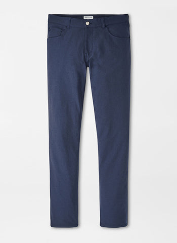 Peter Millar Brevard Performance Flannel Five Pocket Pant - Navy