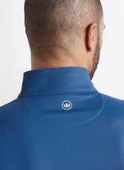 Peter Millar Perth Birdseye 1/4 Zip - Blue Haze