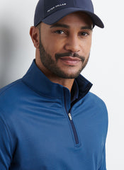 Peter Millar Perth Birdseye 1/4 Zip - Blue Haze