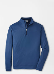 Peter Millar Perth Birdseye 1/4 Zip - Blue Haze