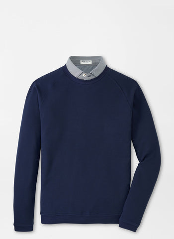 Peter Millar Cradle Pique Performance Crewneck - Navy
