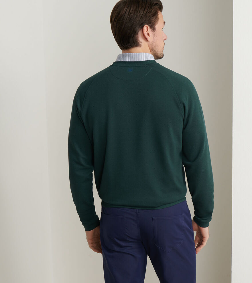 Peter Millar Cradle Pique Performance Crewneck - Nordic Pine