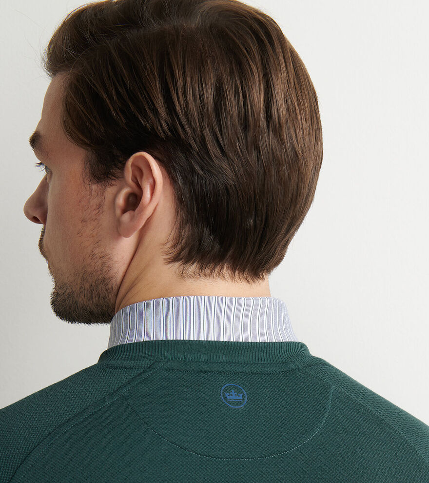 Peter Millar Cradle Pique Performance Crewneck - Nordic Pine