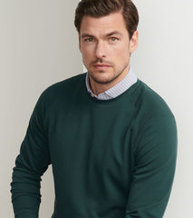 Peter Millar Cradle Pique Performance Crewneck - Nordic Pine