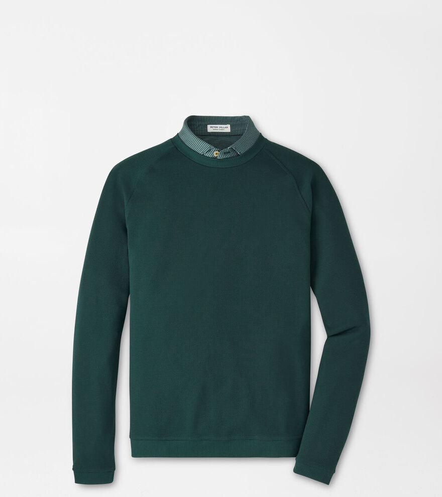 Peter Millar Cradle Pique Performance Crewneck - Nordic Pine