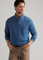 Peter Millar Beaumont Performance 1/4 Zip - Blue Haze