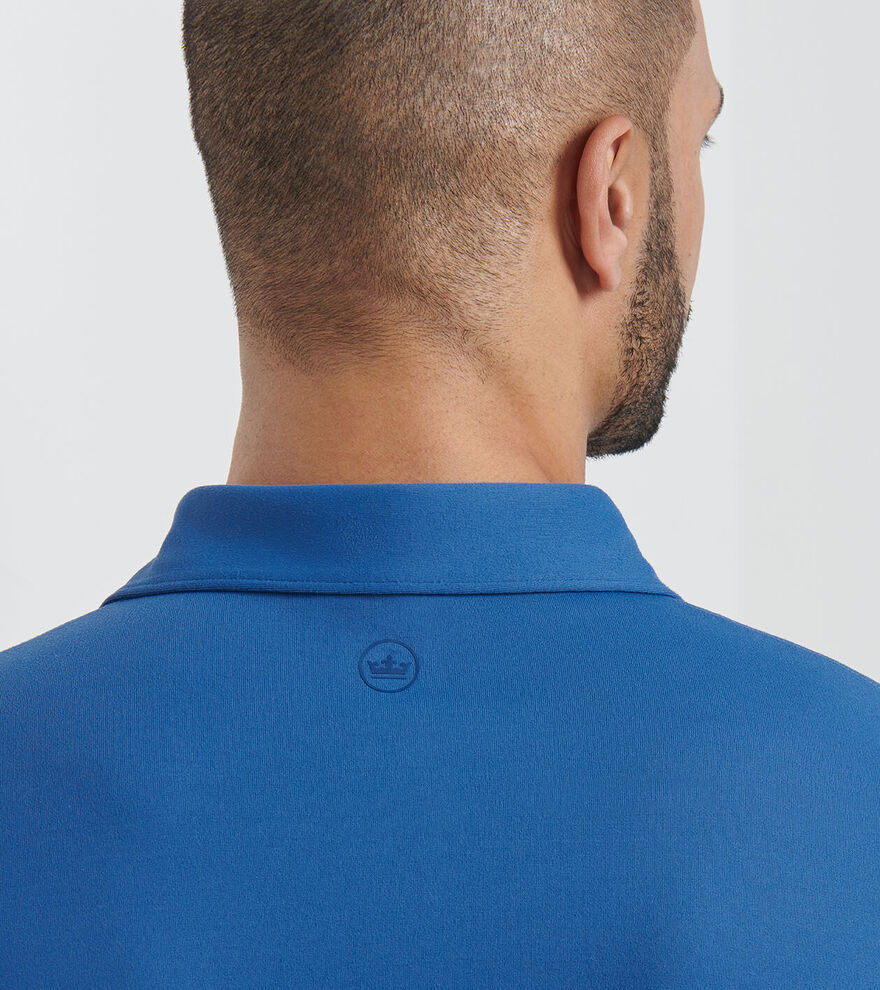 Peter Millar Lyons Performance Jersey Long Sleeve Polo - Blue Haze