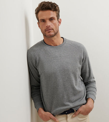 Peter Millar Crown Comfort Knit Crew - Oslo Grey
