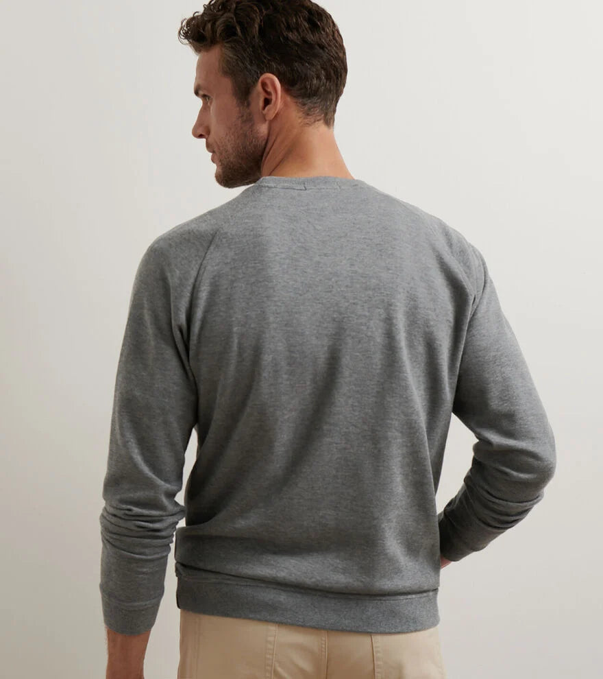 Peter Millar Crown Comfort Knit Crew - Oslo Grey