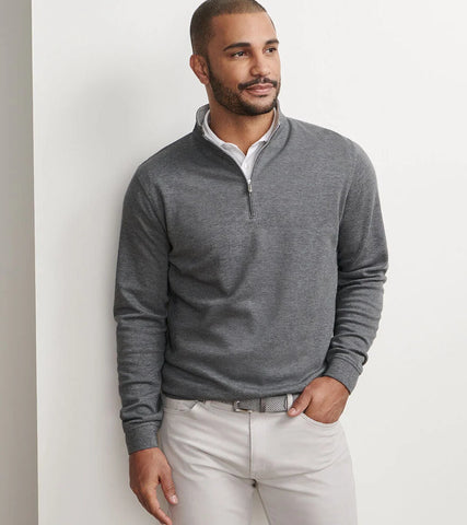 Peter Millar Crown Comfort Pullover - Charcoal