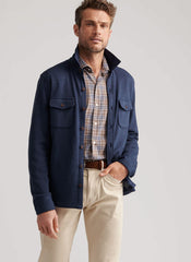 Peter Millar Crown Sweater Fleece Shirt Jacket -  Navy