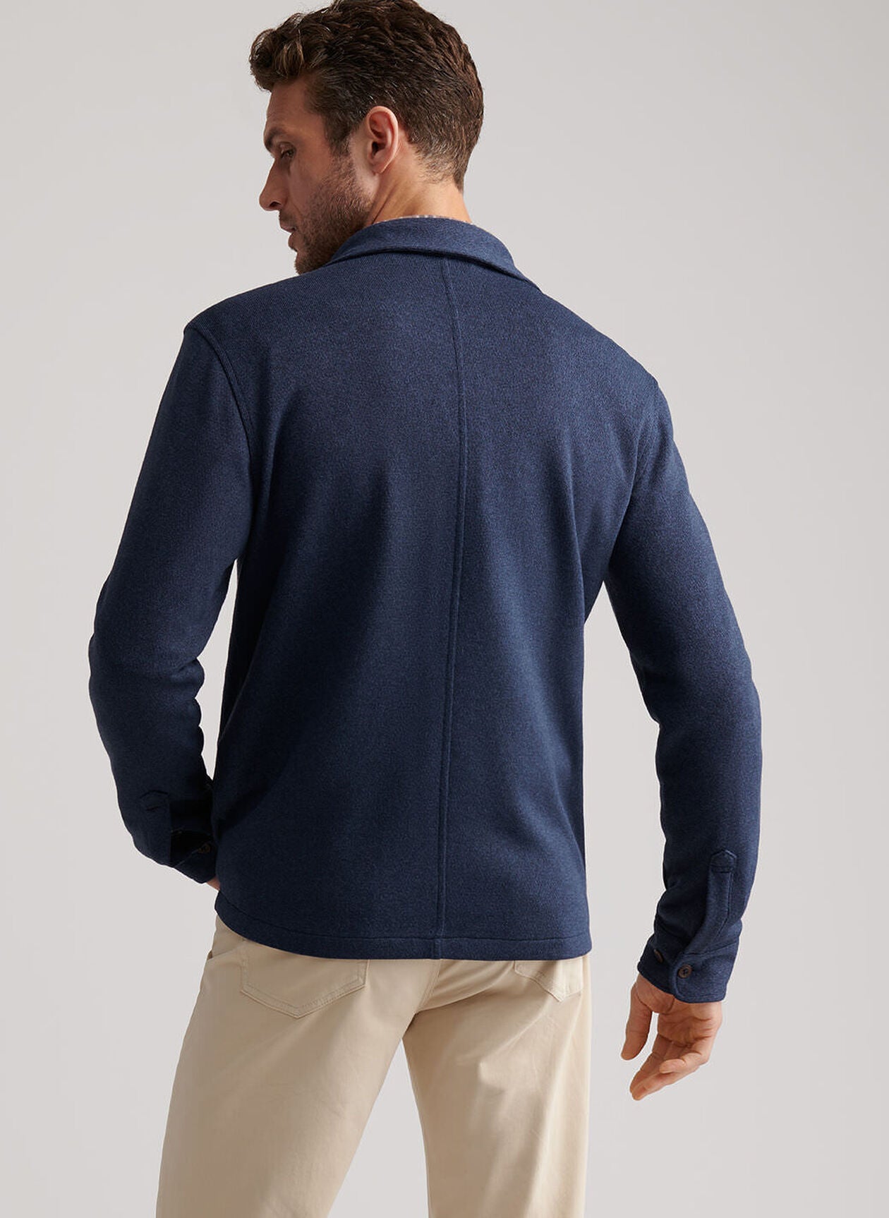 Peter Millar Crown Sweater Fleece Shirt Jacket - Navy