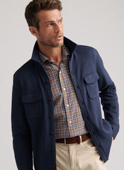 Peter Millar Crown Sweater Fleece Shirt Jacket -  Navy