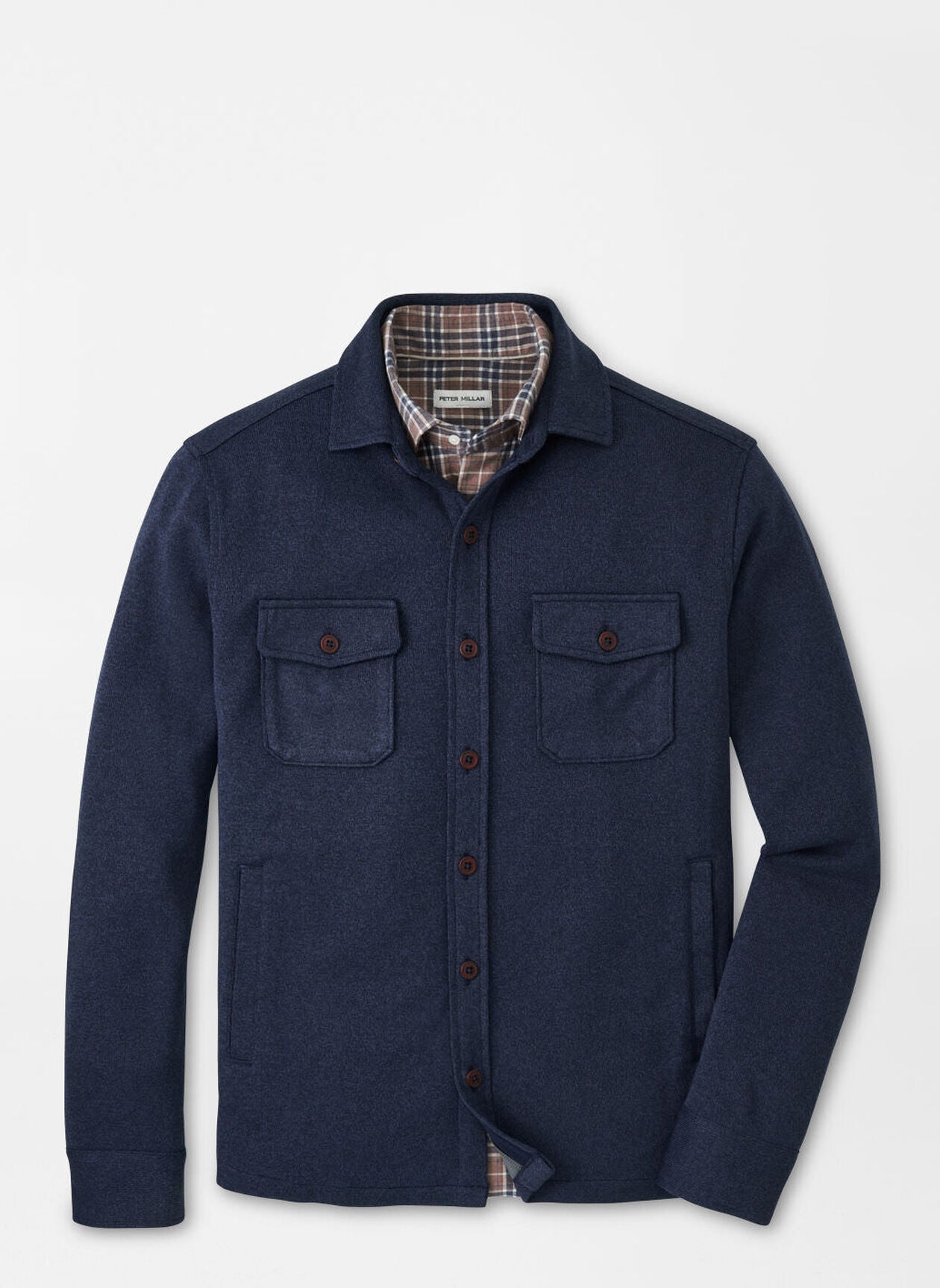 Peter Millar Crown Sweater Fleece Shirt Jacket - Navy