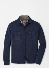Peter Millar Crown Sweater Fleece Shirt Jacket -  Navy