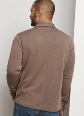 Peter Millar Crown Sweater Fleece Shirt Jacket - Poplar Brown