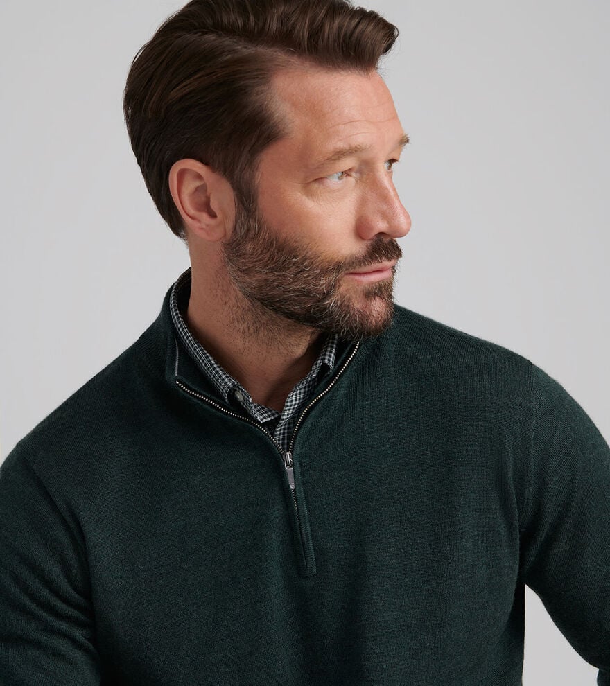 Peter Millar Autumn Crest 1/4 Zip - Nordic Pine