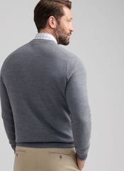 Peter Millar Autumn Crest Honeycomb Crewneck Sweater - Gale