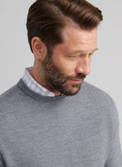 Peter Millar Autumn Crest Honeycomb Crewneck Sweater - Gale