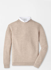 Peter Millar Autumn Crest Honeycomb Crewneck Sweater - Light Elm