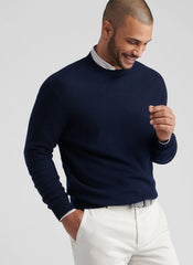Peter Millar Autumn Crest Honeycomb Crewneck Sweater - Navy