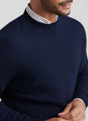 Peter Millar Autumn Crest Honeycomb Crewneck Sweater - Navy