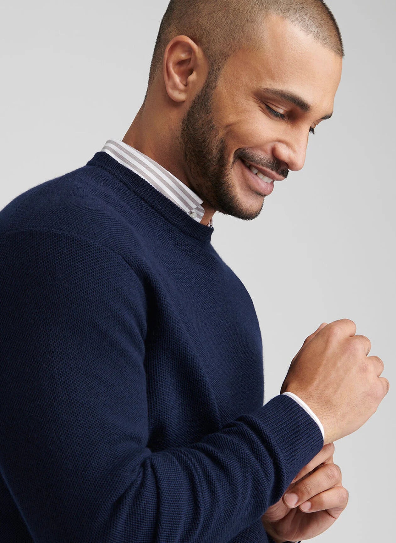 Peter Millar Autumn Crest Honeycomb Crewneck Sweater - Navy