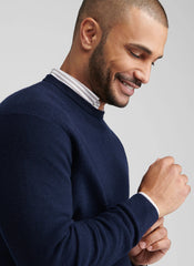 Peter Millar Autumn Crest Honeycomb Crewneck Sweater - Navy