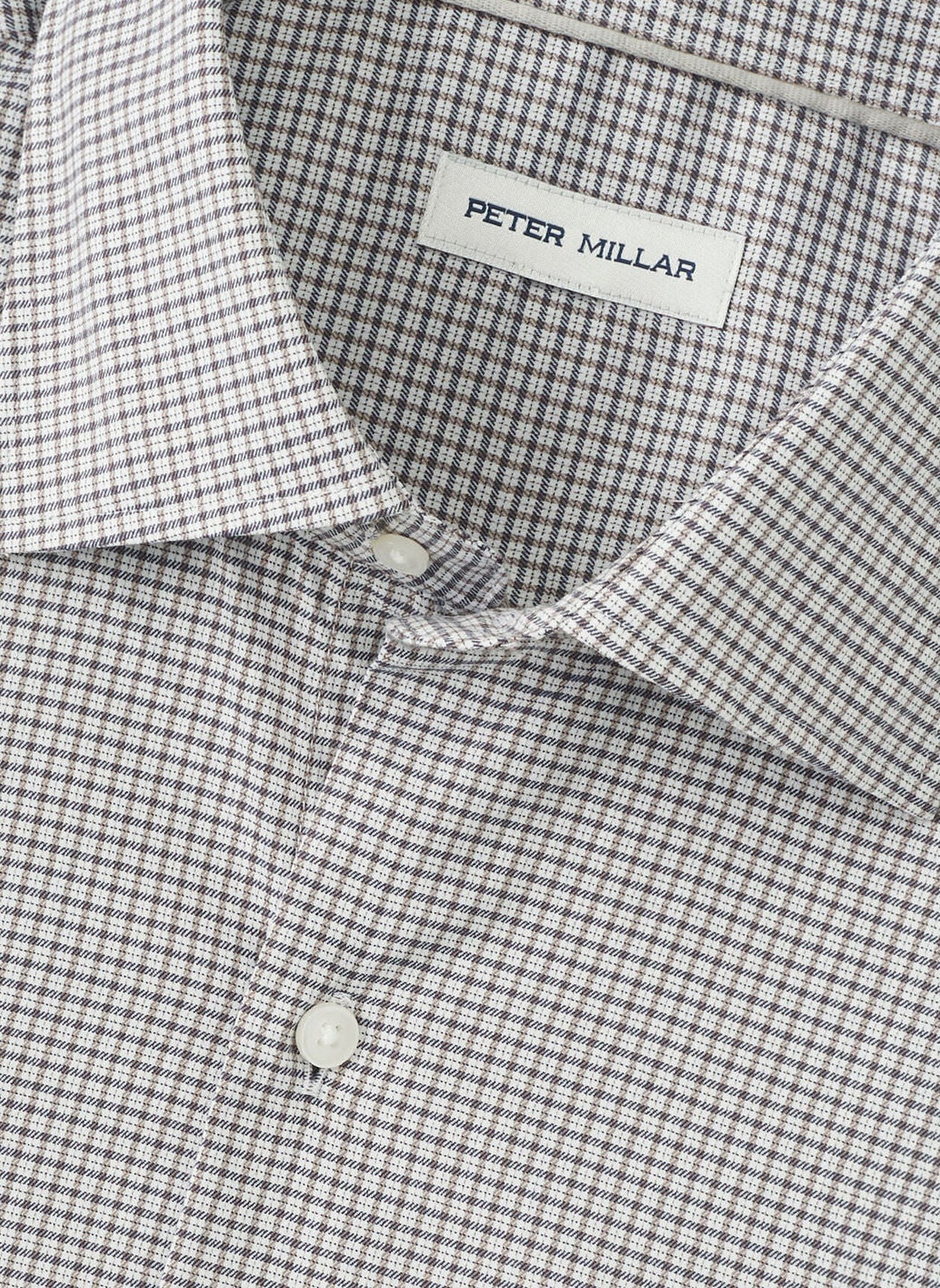 Peter Millar Jackson Crown Lite Cotton Stretch Sport Shirt - Poplar Brown