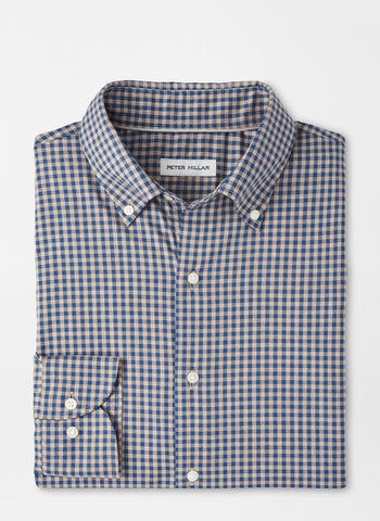Peter Millar Conway Crown Lite Cotton Stretch Sport Shirt - Poplar Brown