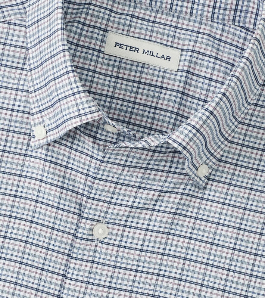 Peter Millar Leavenworth Performance Twill Sport Shirt - Blue Haze
