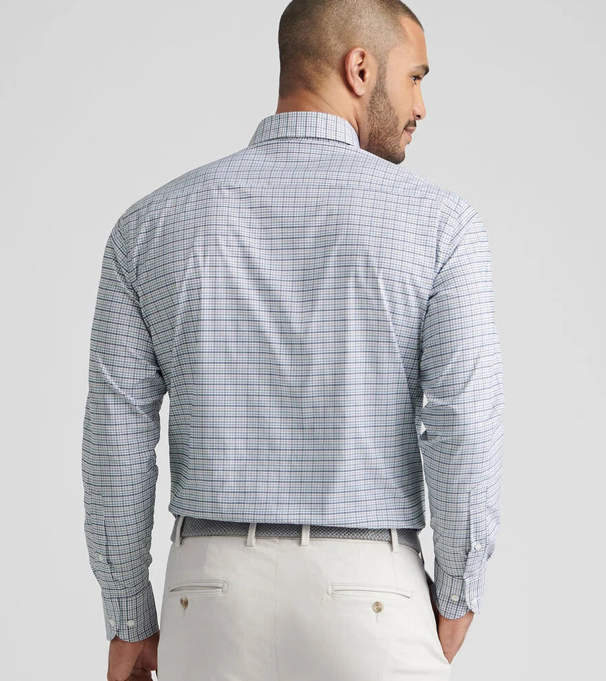 Peter Millar Leavenworth Performance Twill Sport Shirt - Blue Haze