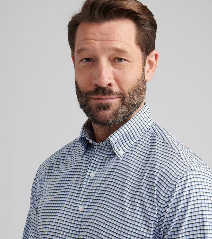 Peter Millar Cashiers Performance Twill Sport Shirt - Deep Verdant