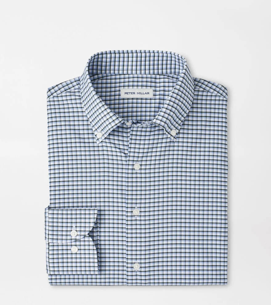 Peter Millar Cashiers Performance Twill Sport Shirt - Deep Verdant