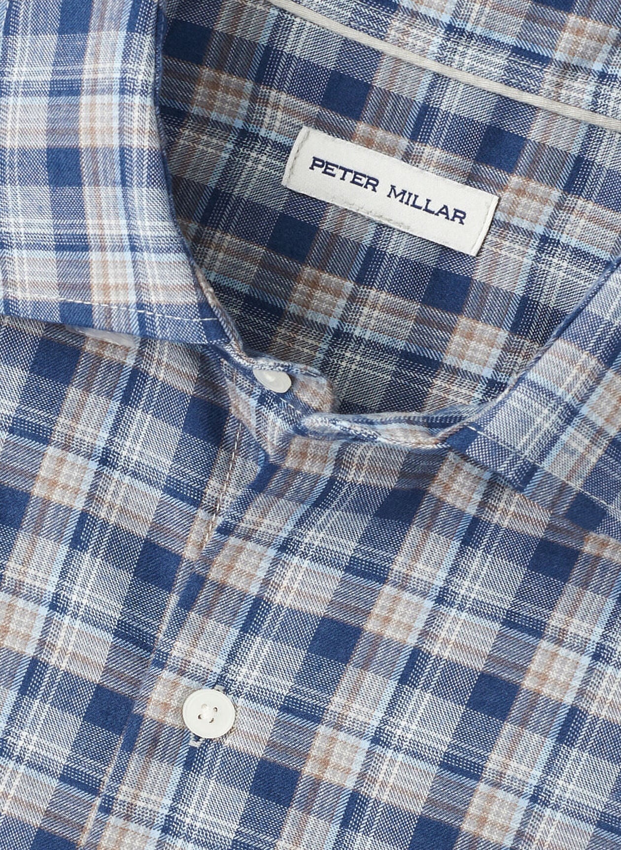 Peter Millar Whitecap Performance Flannel Sport Shirt - Blue Haze