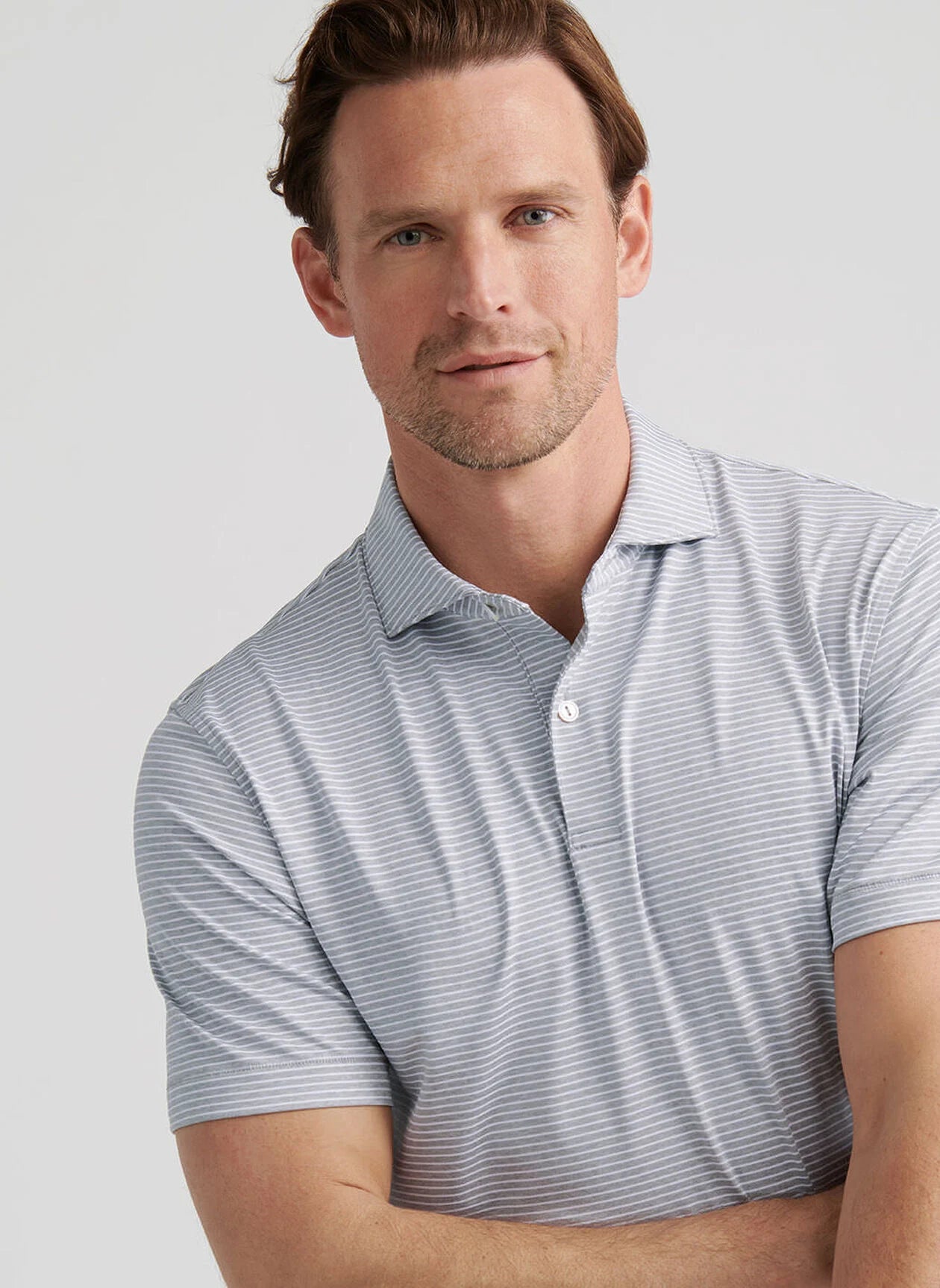 Peter Millar Ballad Performance Jersey Polo - Gale Grey