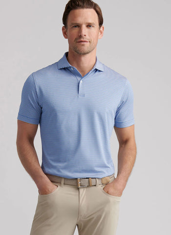 Peter Millar Ambrose Performance Jersey Polo - Lunar Blue