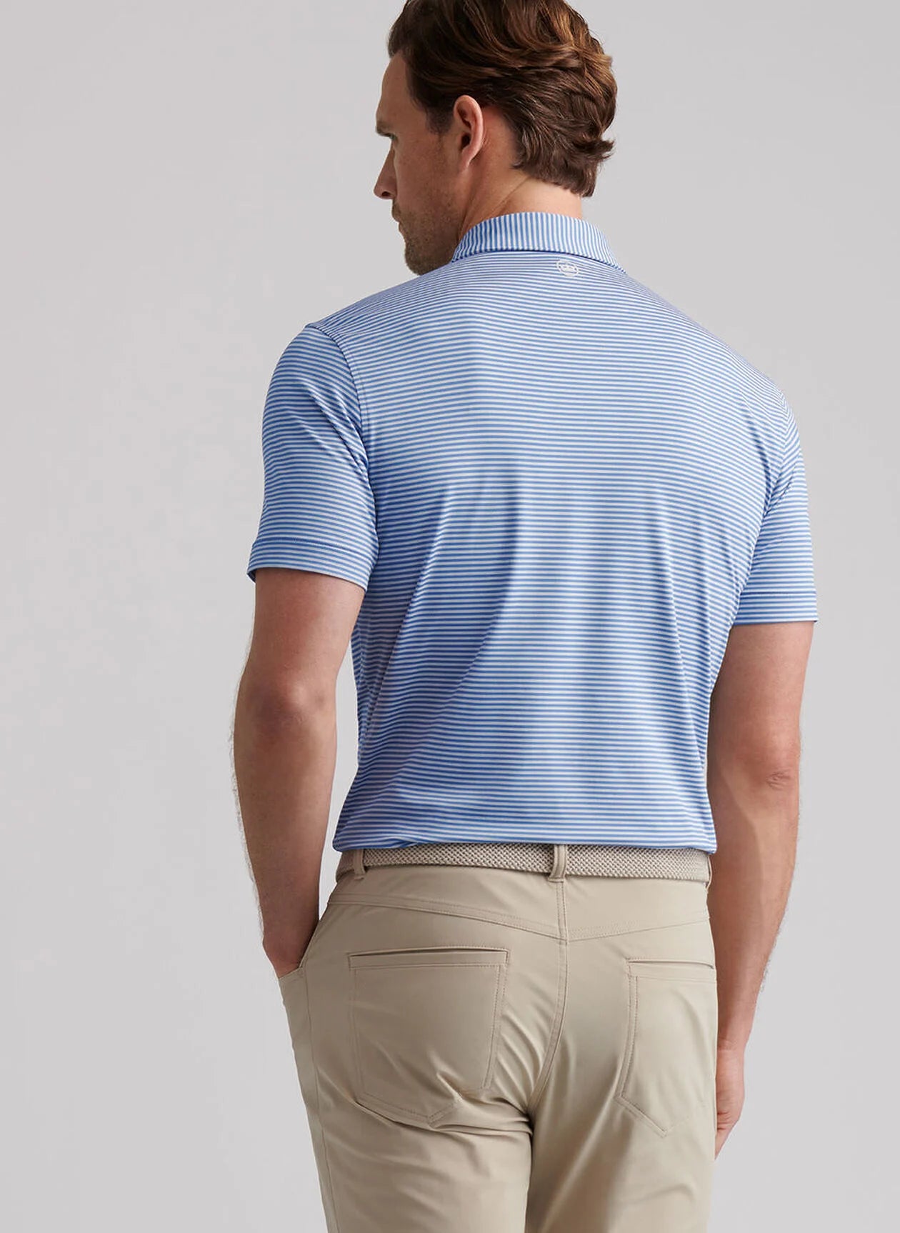 Peter Millar Ambrose Performance Jersey Polo - Lunar Blue
