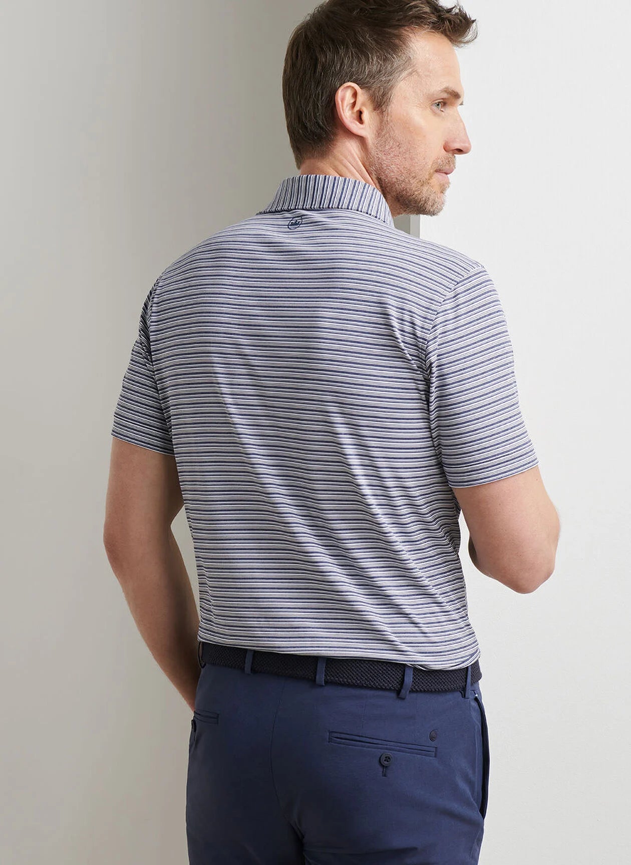 Peter Millar Chase Performance Jersey Polo - Navy