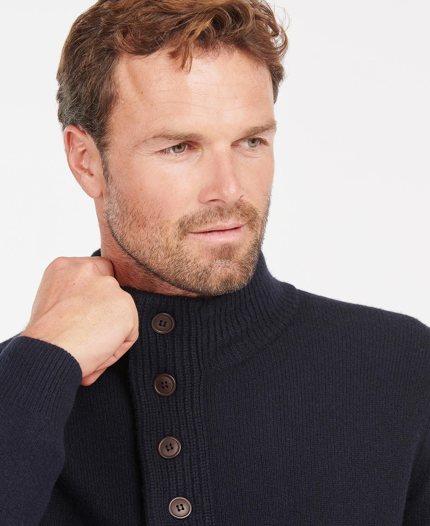 Barbour Patch Half Zip - Navy