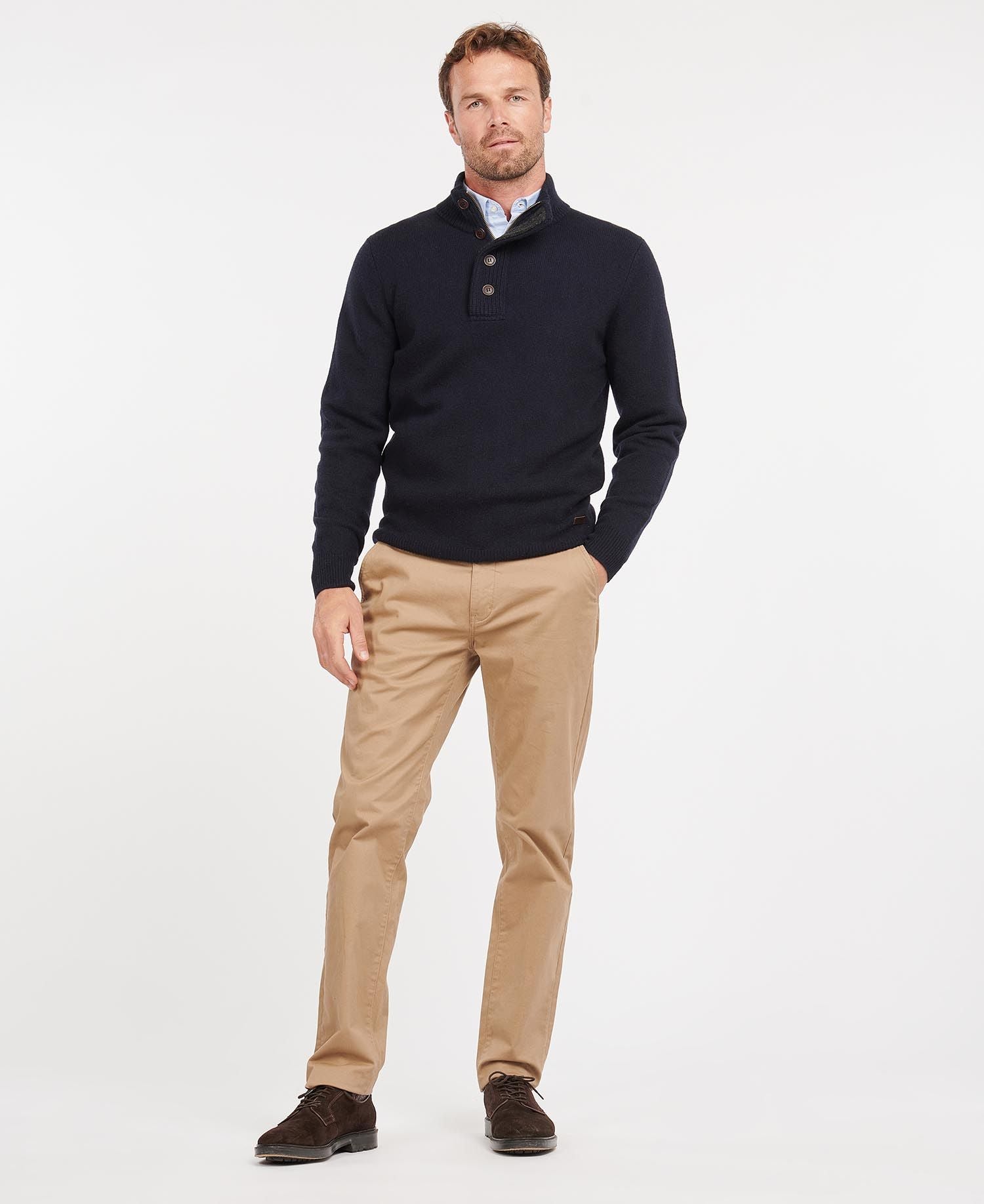 Barbour Patch Half Zip - Navy