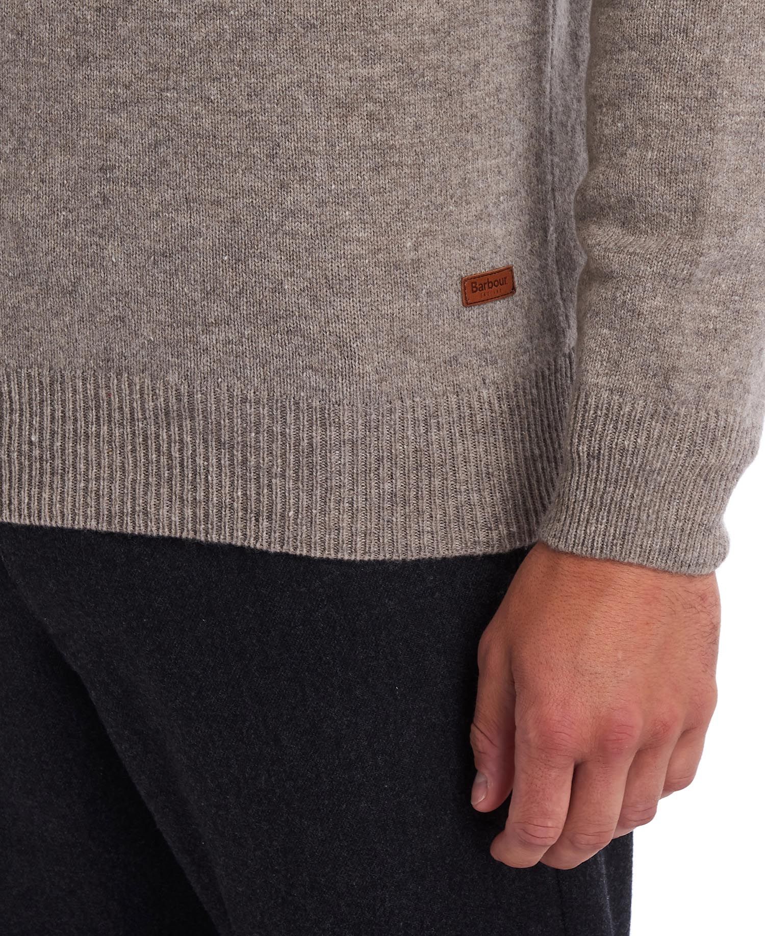 Barbour Patch Half Zip - Stone