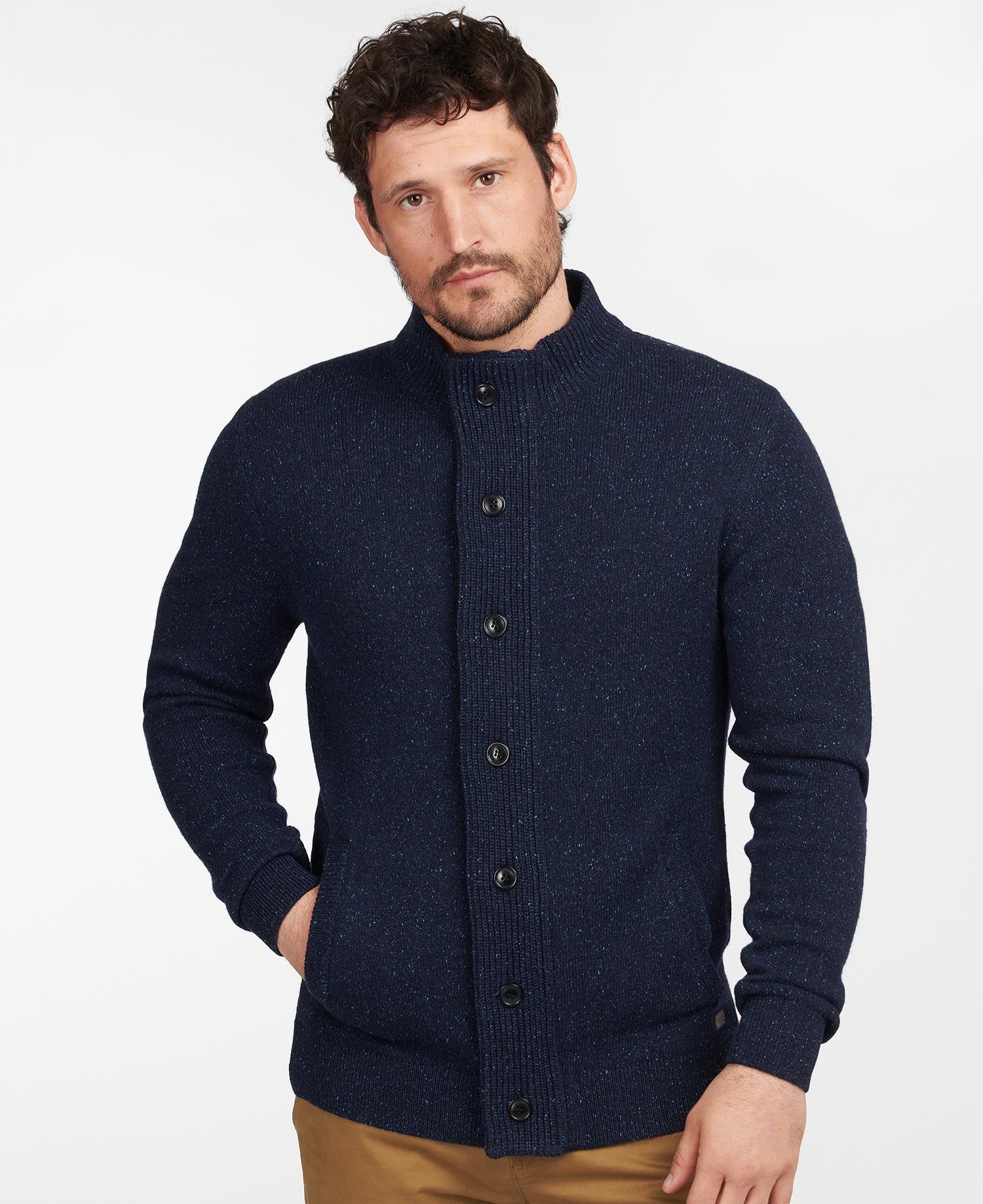 Barbour Tisbury Zip Through Sweater - Navy
